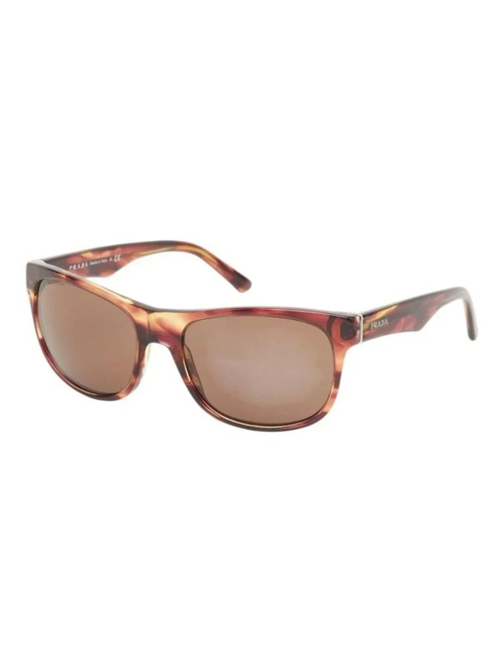 Prada Logo Wellington Sunglasses Brown Acetate Eyewear
